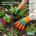 Guantes de jardinería a prueba de agua con garras para cavar, plantar y rastrillar