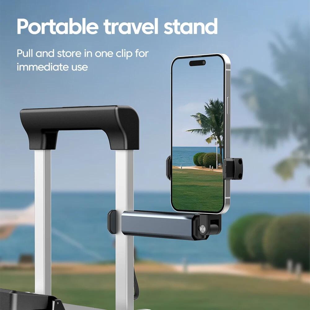 Soporte de móvil de aluminio para viaje