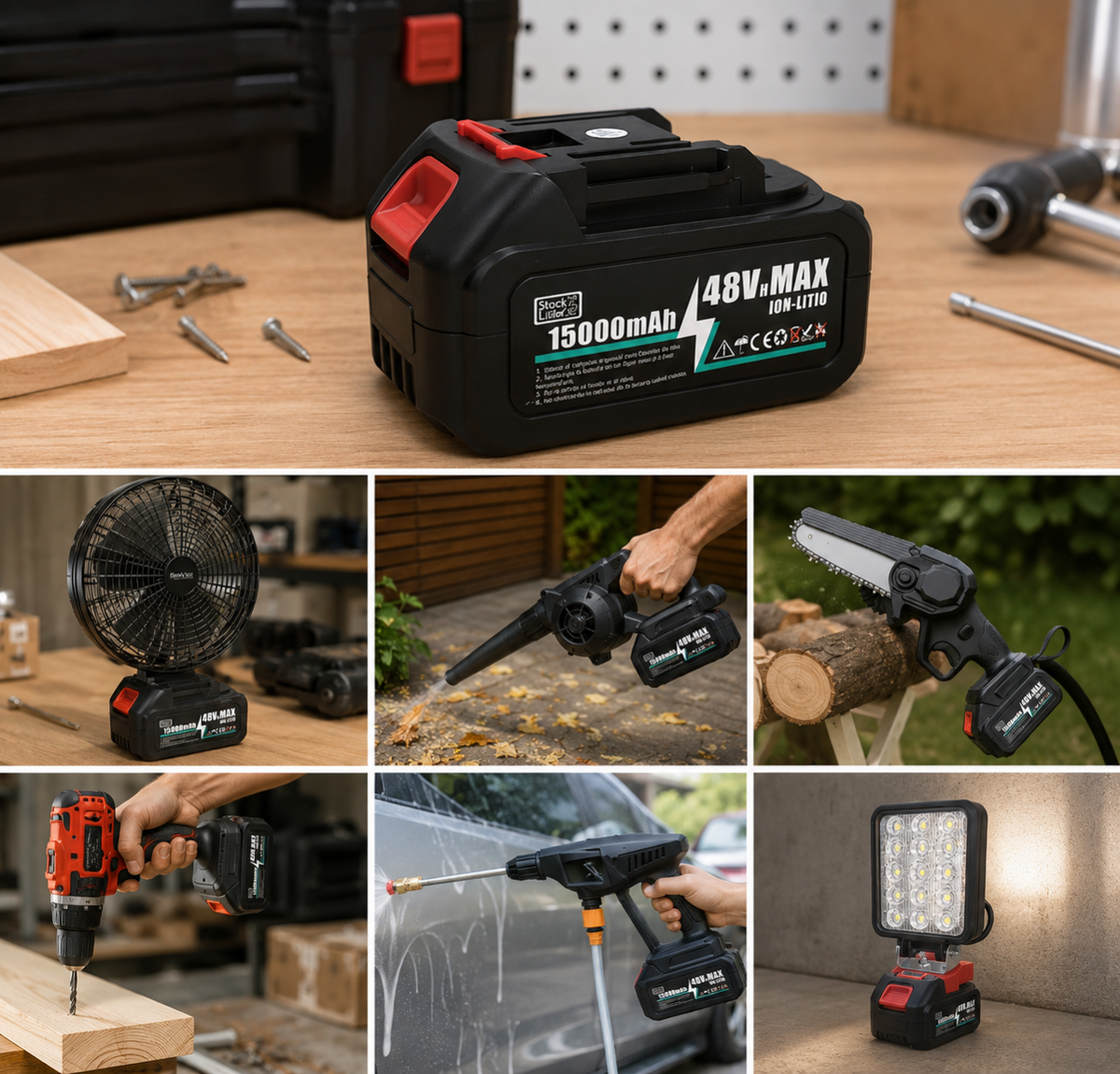Batería recargable 48v