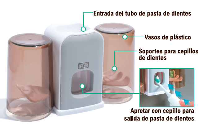 Soporte para cepillo de dientes con dispensador