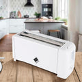 Tostador eléctrico 4 rebanadas 6 nivele de tostado, 1200W cuerpo de acero inoxidable Blanco