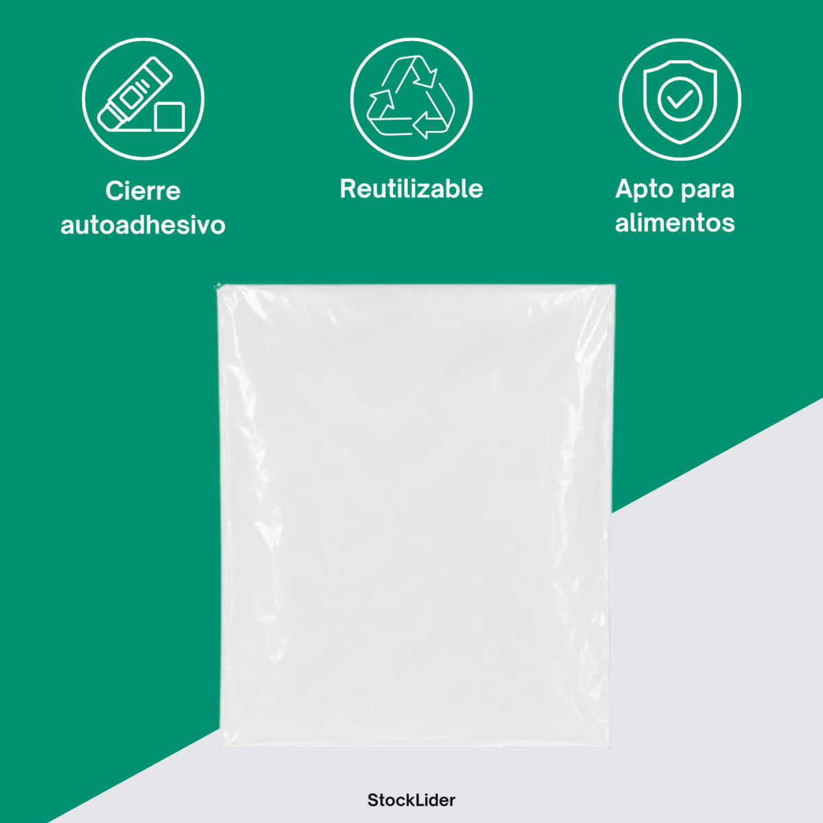 Bolsas transparentes adhesivas