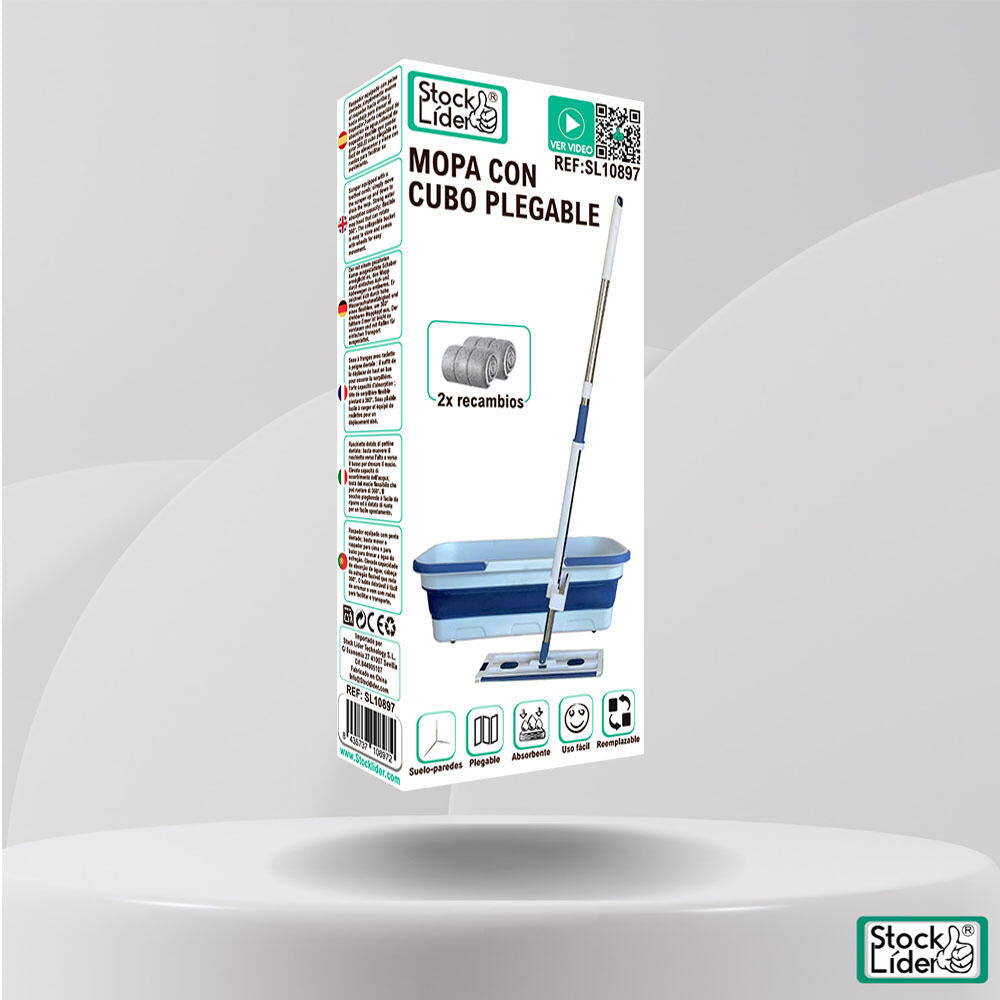Mopa con cubo plegable