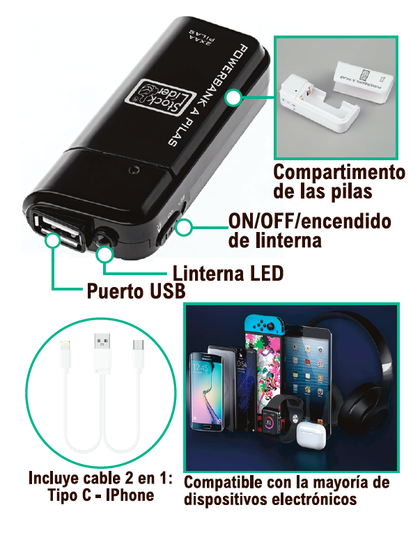 Powerbank a pilas