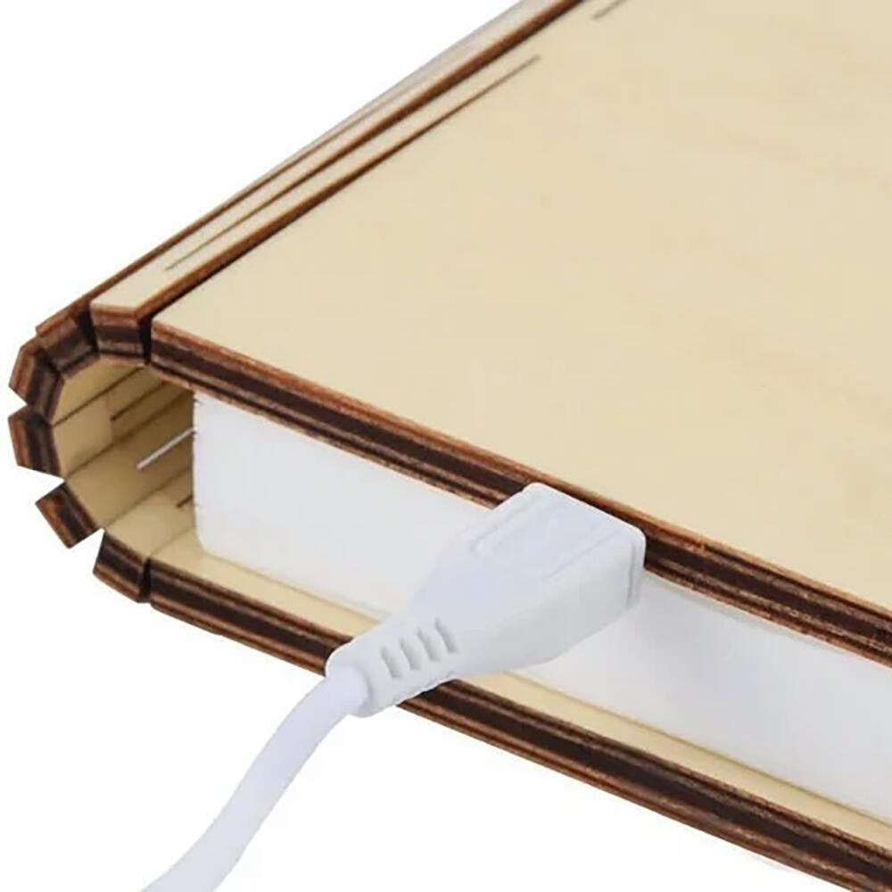 Lampara Libro Plegable de Madera Lampara Mesilla de Noche Ideal Decoración Casa y Habitación Regalo Original