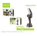 Mini motosierra de 8 pulgadas Green Lyca GL70530