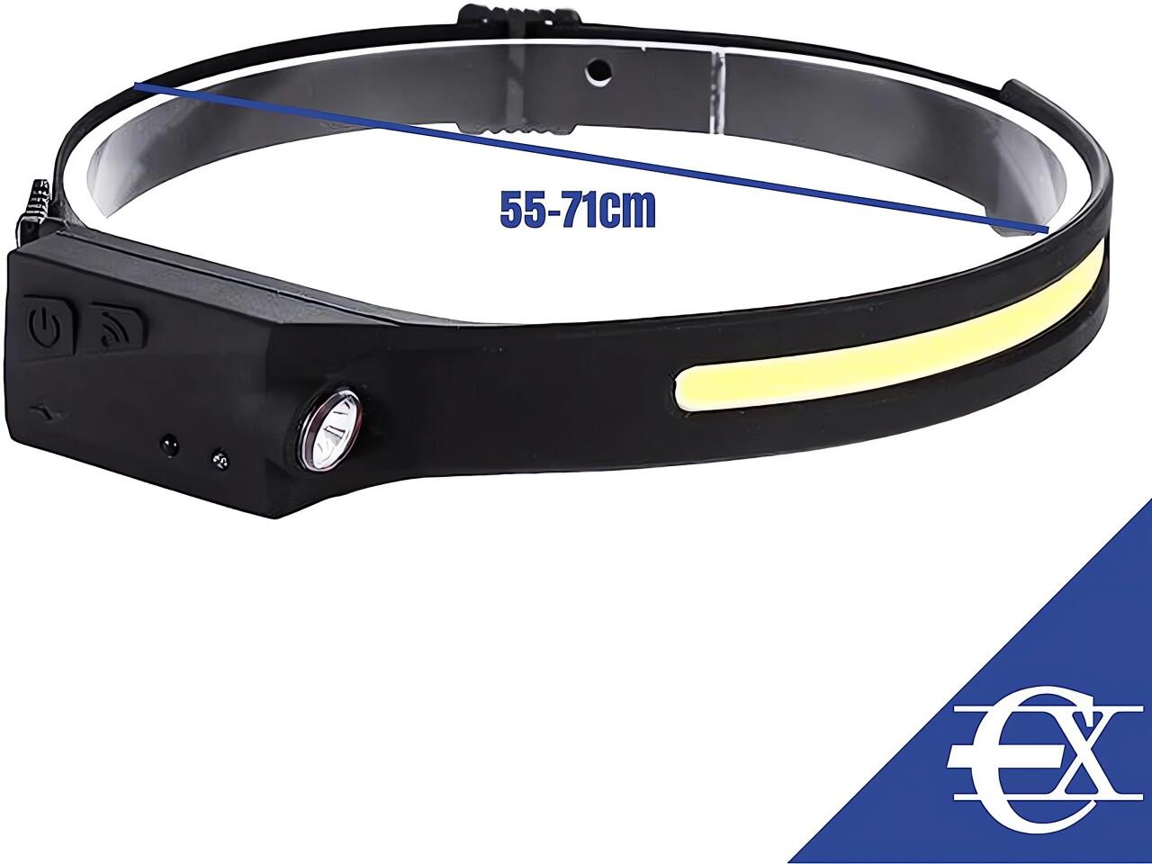 Linterna Cabeza Sensor con Luz Emergencia