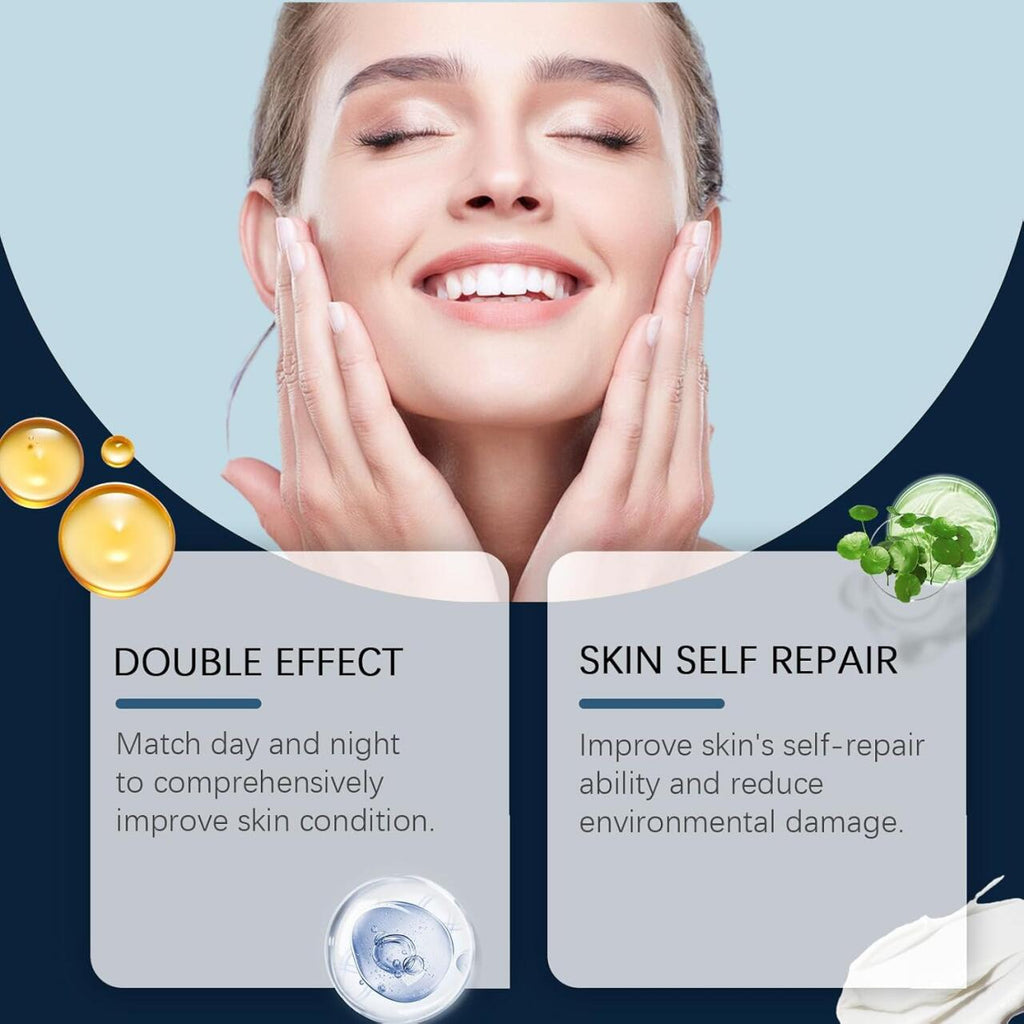 Kit Crema Hidratante de Día y Noche con Extracto de Centella Asiática