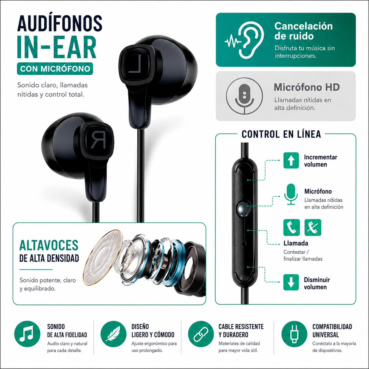 Auriculares con micrófono