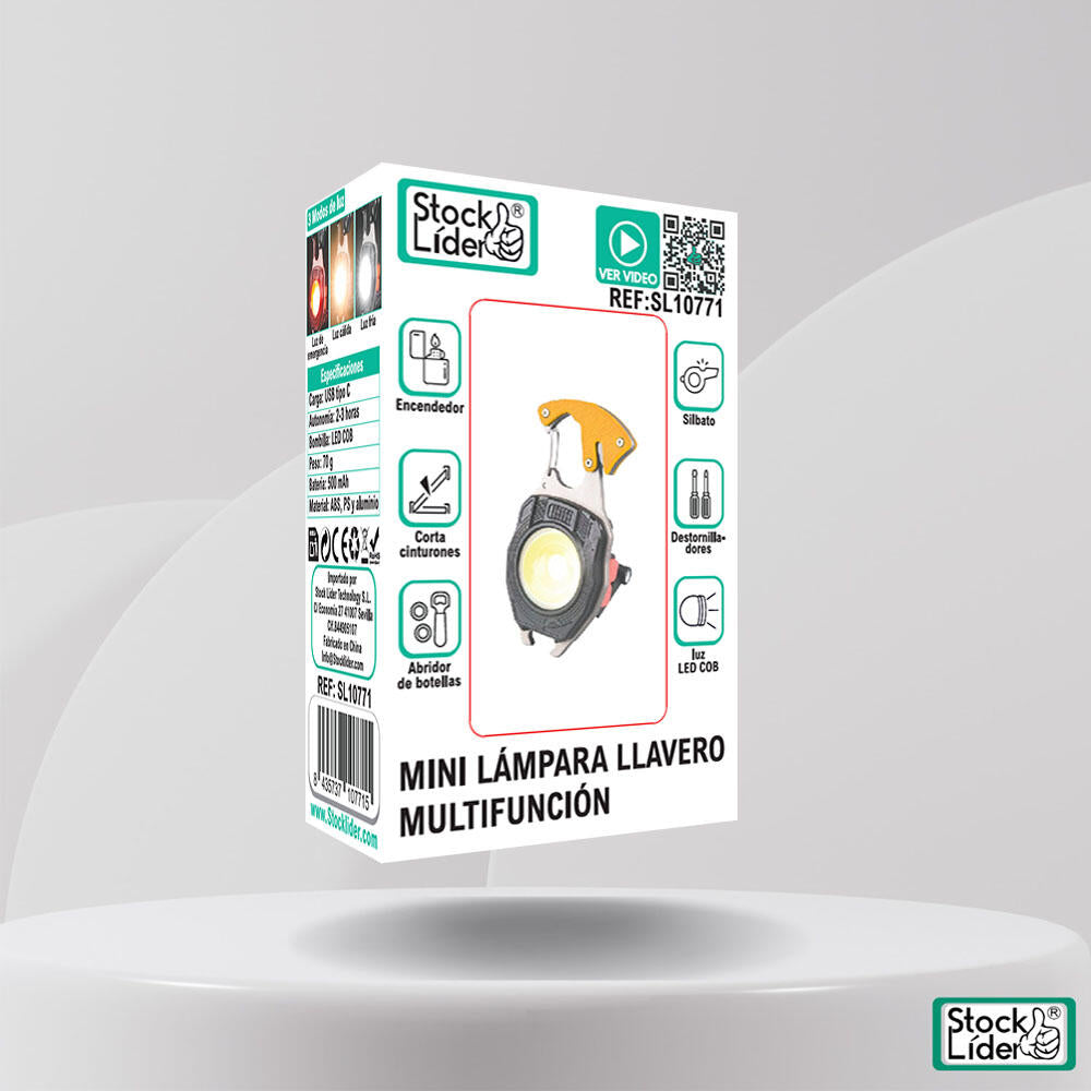 Mini lámpara llavero multifunción