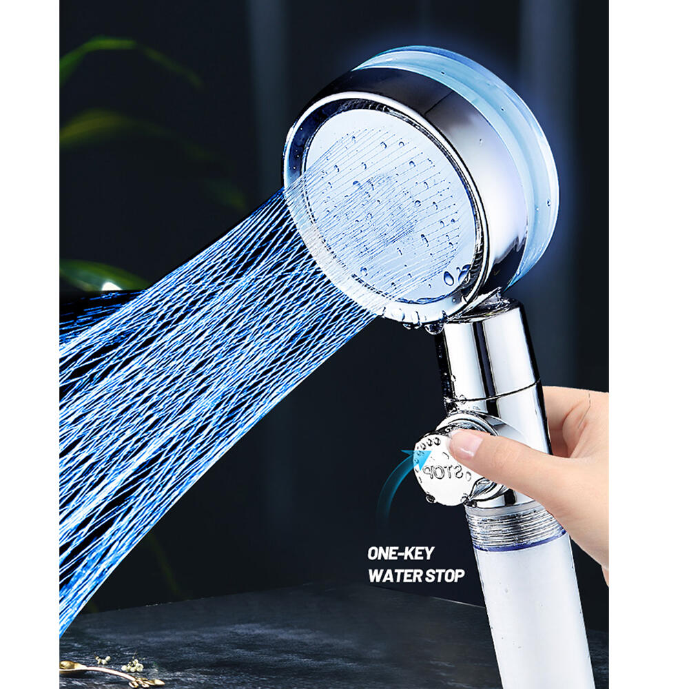 Pack Cabezal de Ducha Con Luz Led & Set Cepillo Peine Desenredador Pelo