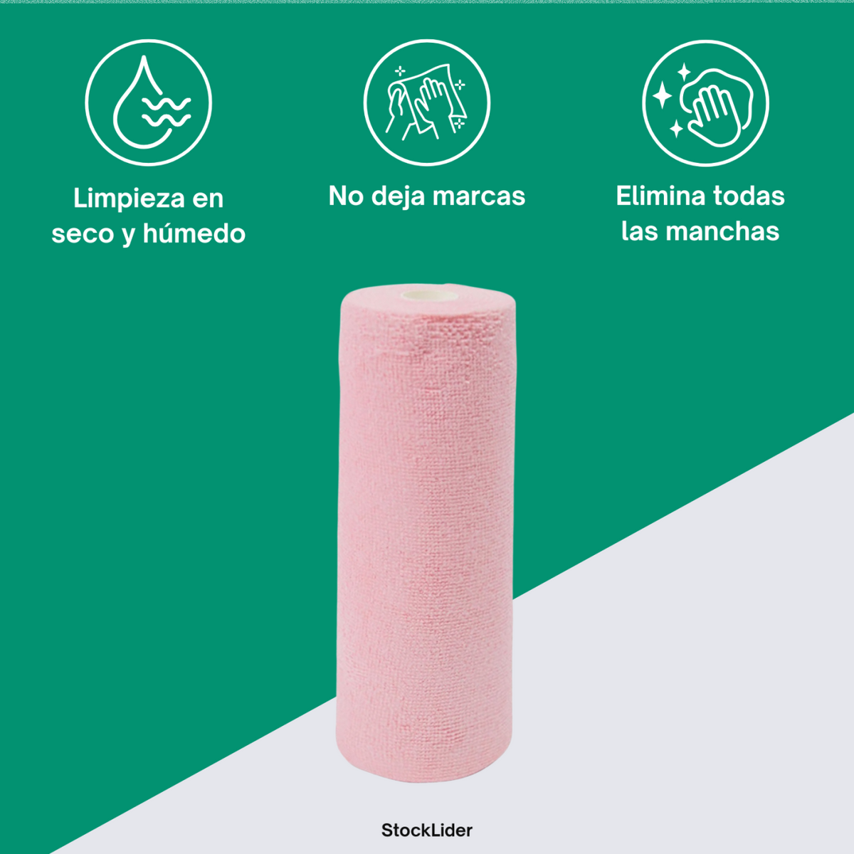 Rollo de paños de microfibra