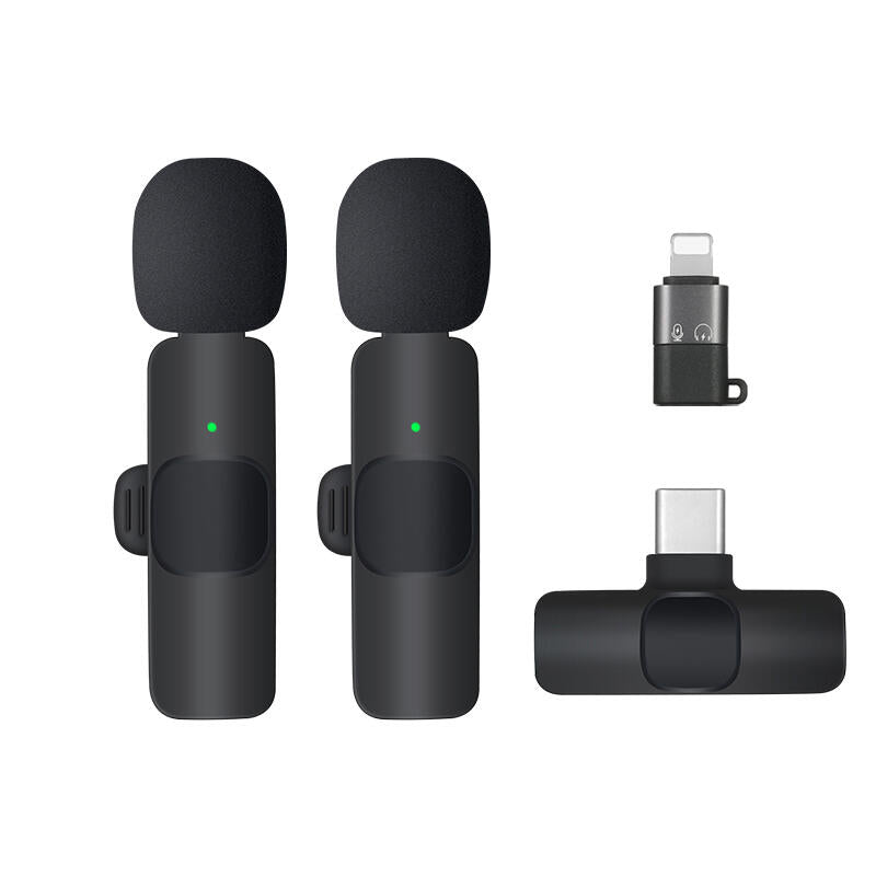 Micrófono Grabador de Voz Lavalier 2 en 1 – Inalámbrico, Portátil y Ultra Mini