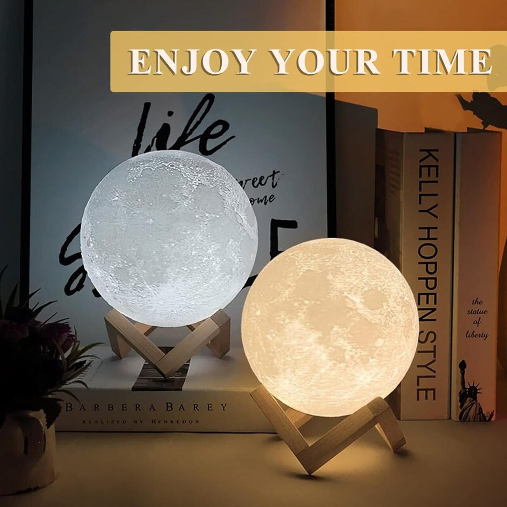 Lámpara Luna 16 Colores Mando Distancia