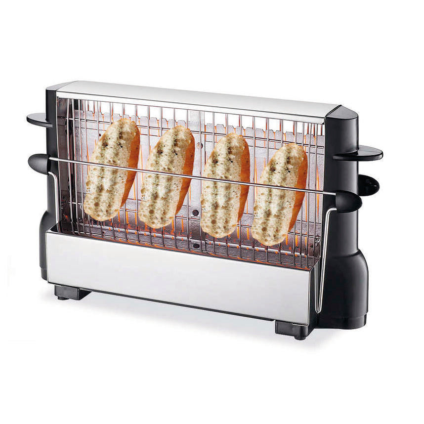 Tostador Eléctrico Multipan Acero Inoxidable 750W Doble Área De Tostado
