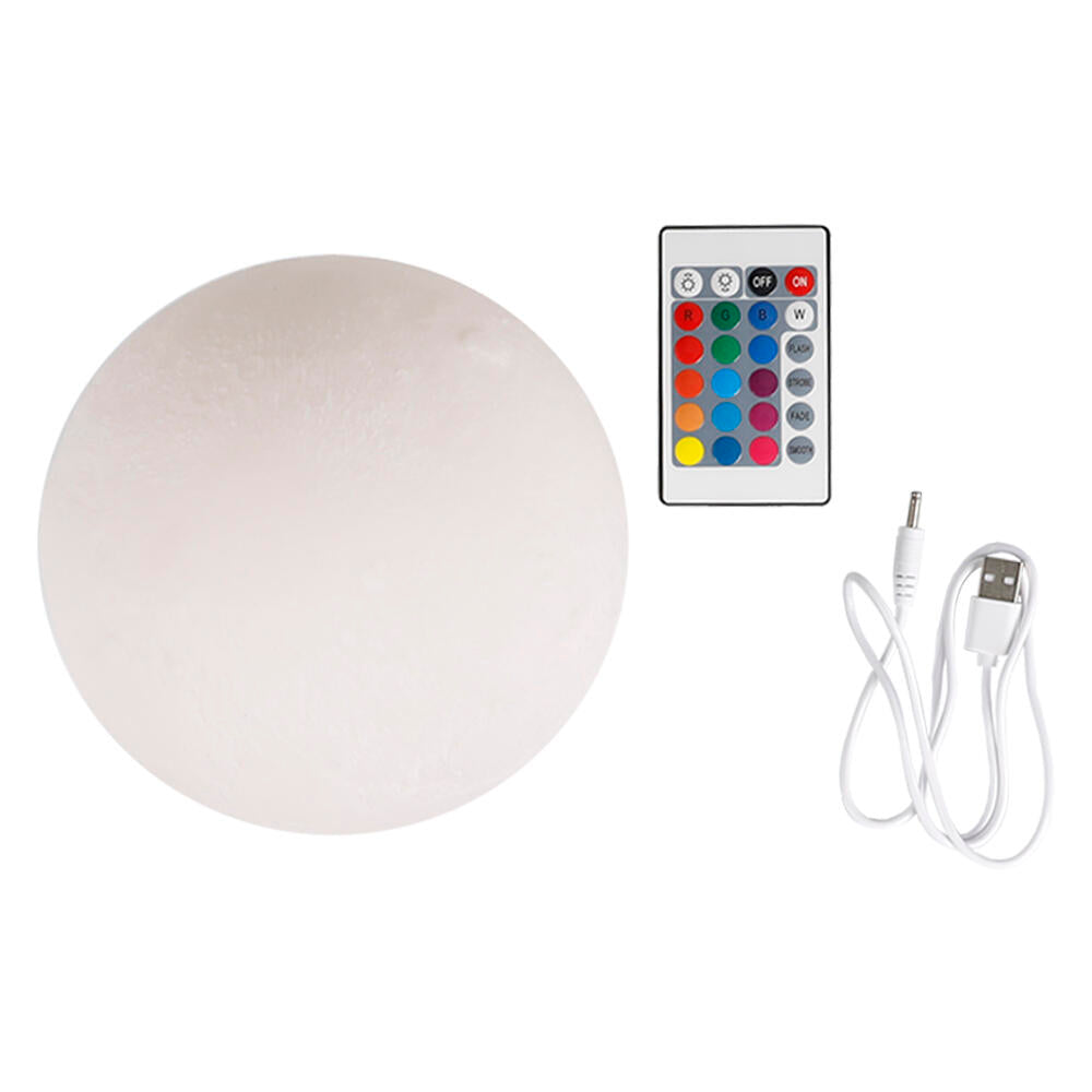 Lámpara Luna 16 Colores Mando Distancia