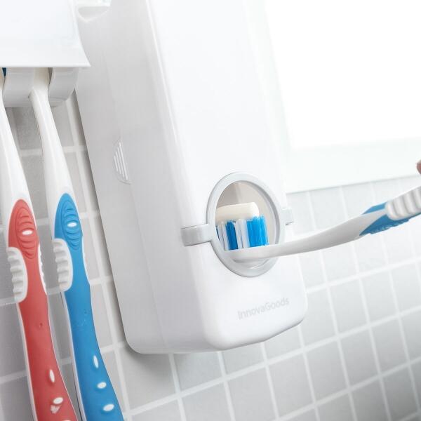 Dispensador de Pasta Dental con Soporte para Cepillos
