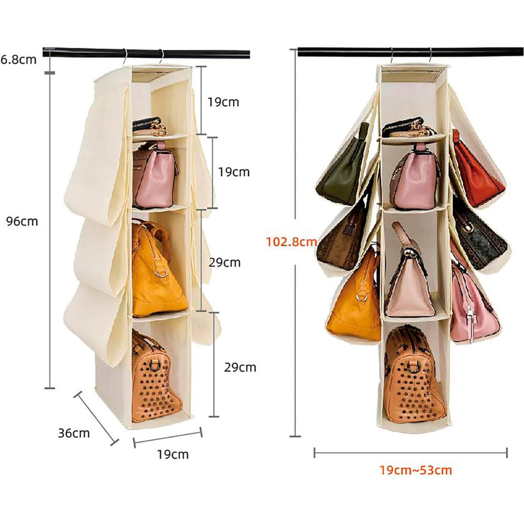 Organizador Colgante del Armario 10 Bolsos Ahorro De Espacio Plegable