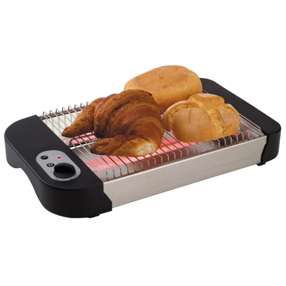 Tostador Plano 600W Con Regulador Negro