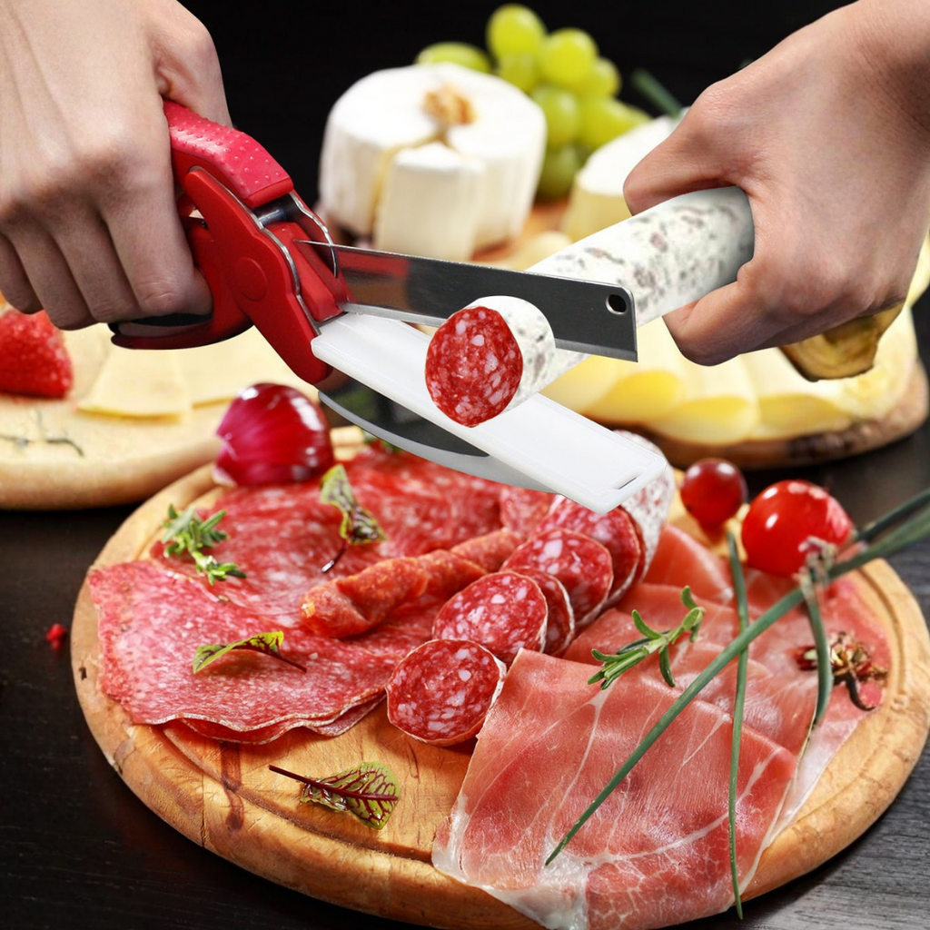 Tijeras de Cocina 2 en 1 con Tabla Integrada
