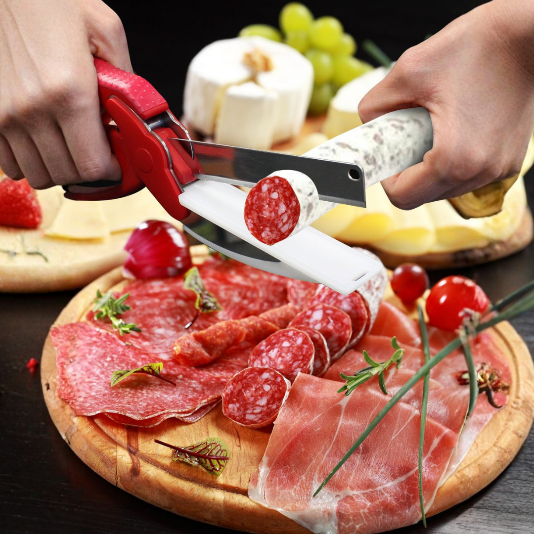 Tijeras de Cocina 2 en 1 con Tabla Integrada