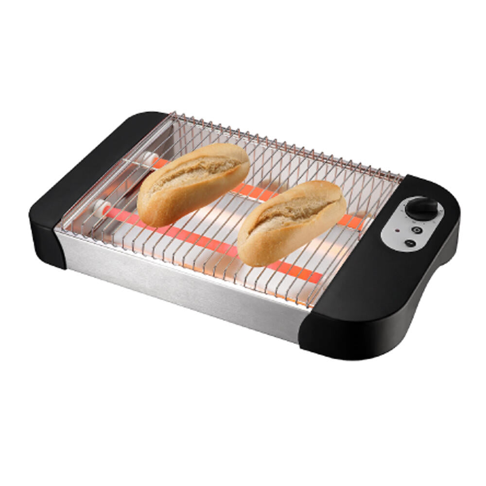 Tostador Plano 600W Con Regulador Negro