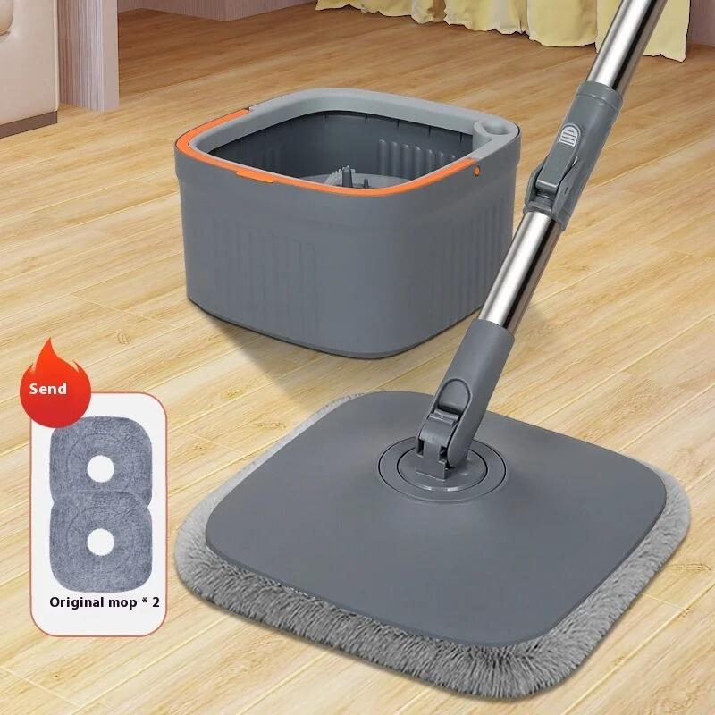 Mopa cuadrada giratoria con cubo de separación de aguas