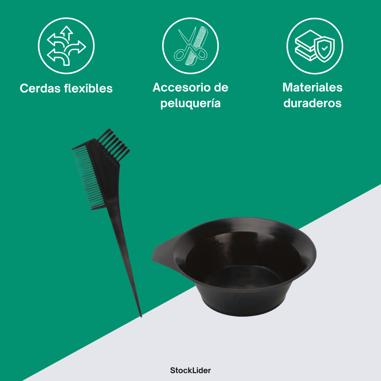 Set de cuenco y brocha para tinte de cabello