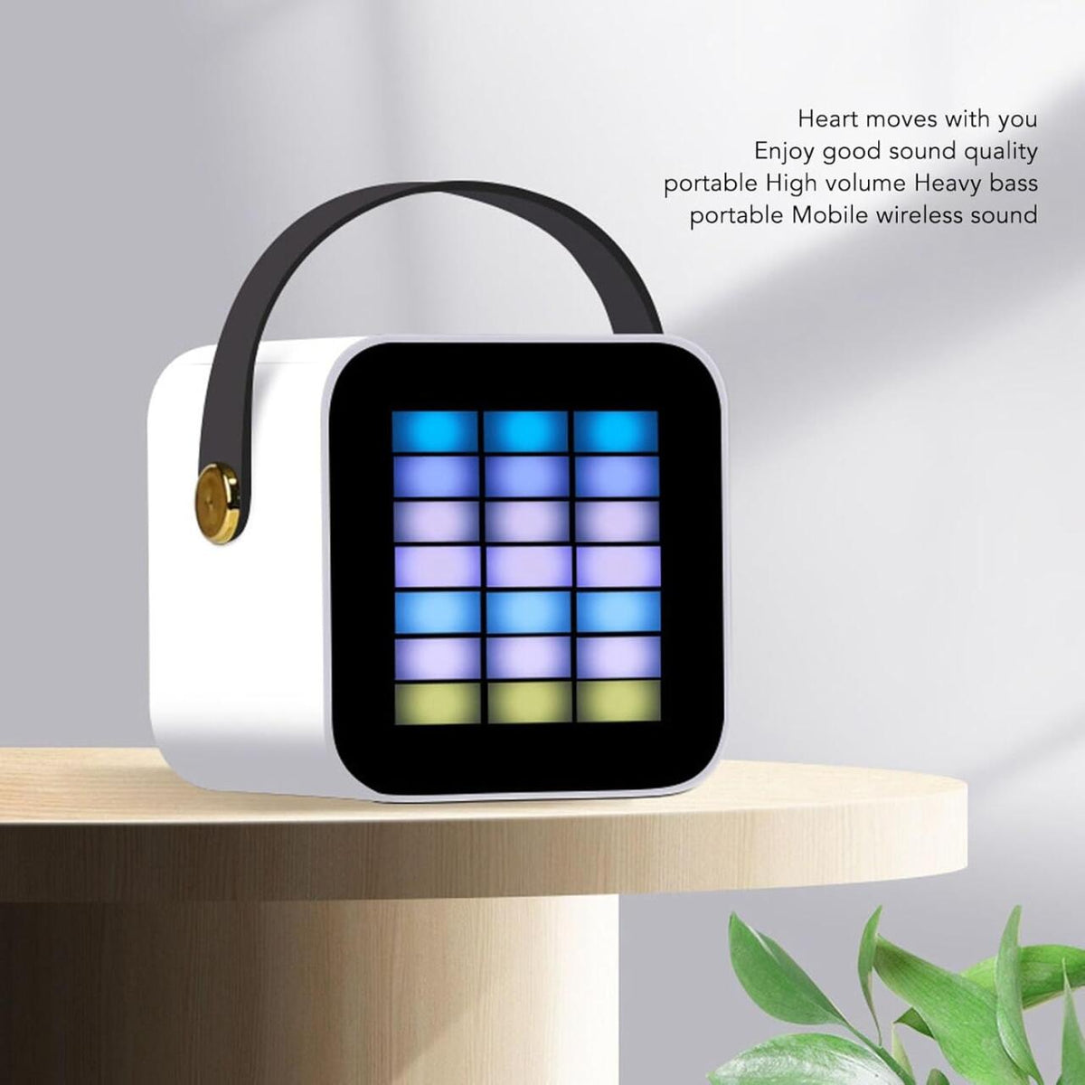 Mini Micrófono con Altavoz Bluetooth con Luz RGB