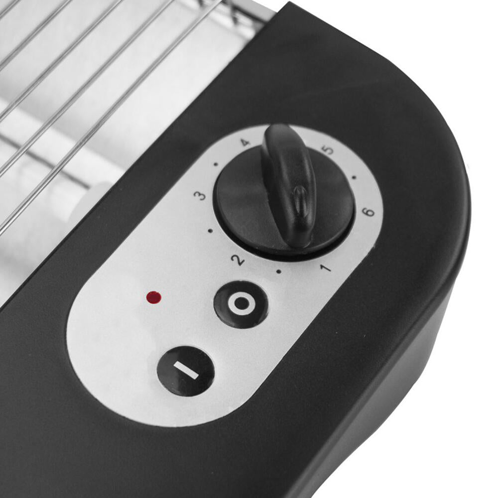 Tostador Plano 600W Con Regulador Negro