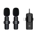 Micrófono universal de solapa inalámbrico 3 en 1, con conector 3.5 mm, tipo C y Lightning Grenn Lyca GL69666
