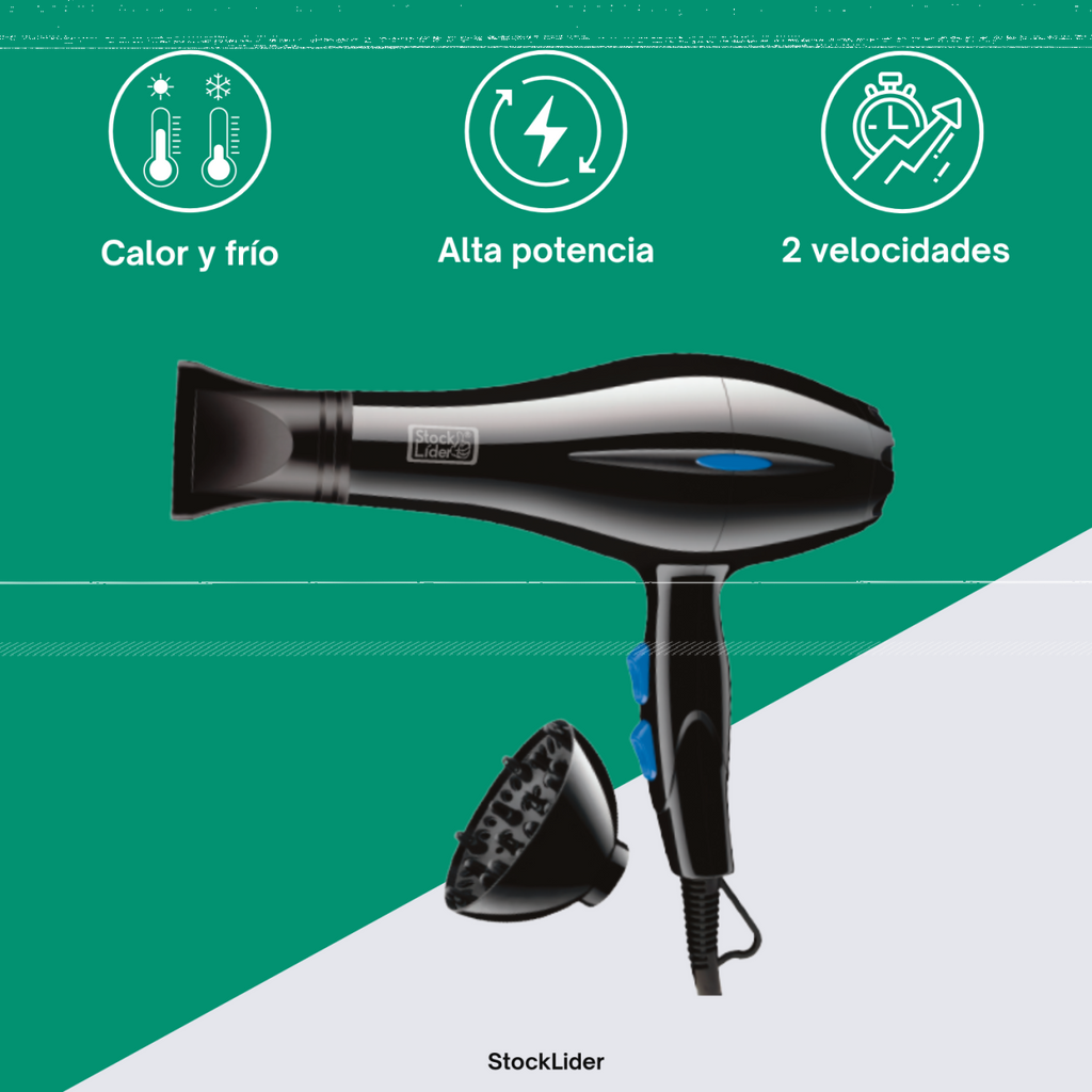 Secador de pelo con difusor