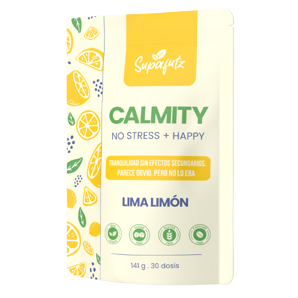 Supafutz Calmity - Sabor Lima Limón / Mezcla de bebida en polvo, reductor de cortisol y ayuda para dormir