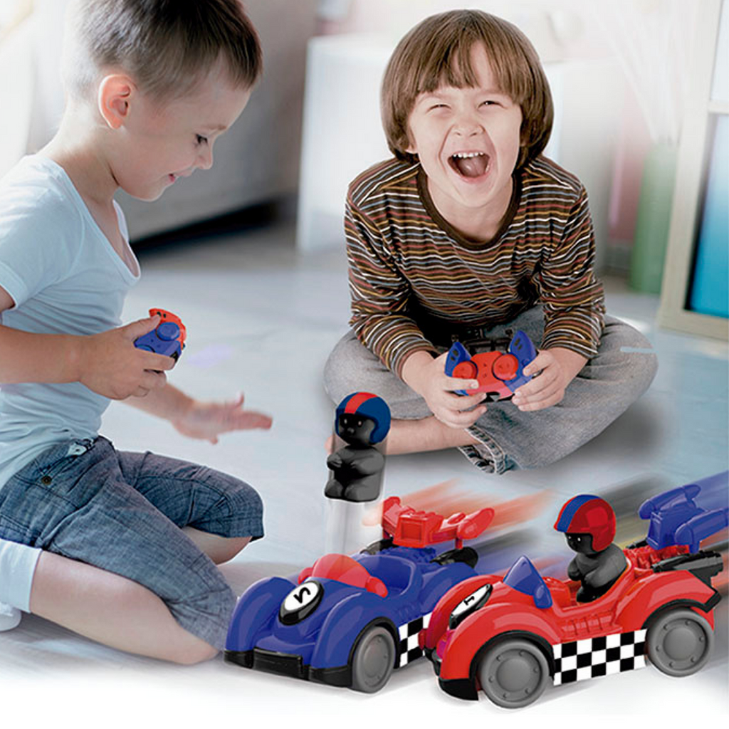 Juego de autos chocadores con mando a distancia