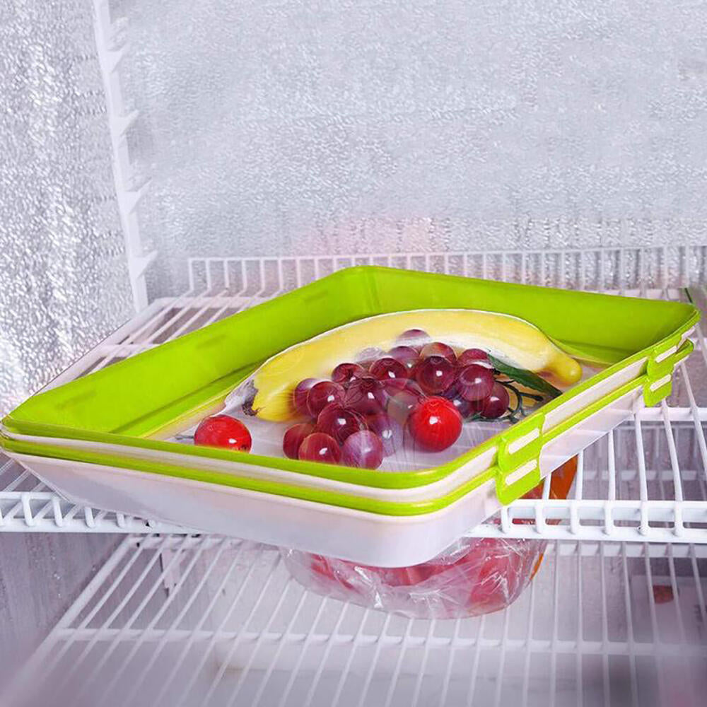 Pack x 3 Bandejas Apilables para Conservación de Alimentos con Sistema Semi Vacío Hermético