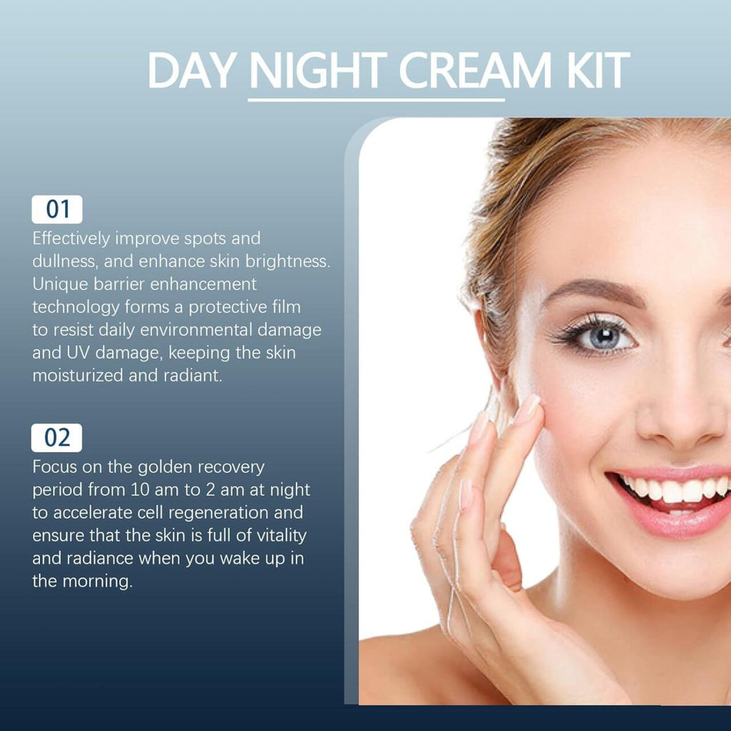 Kit Crema Hidratante de Día y Noche con Extracto de Centella Asiática