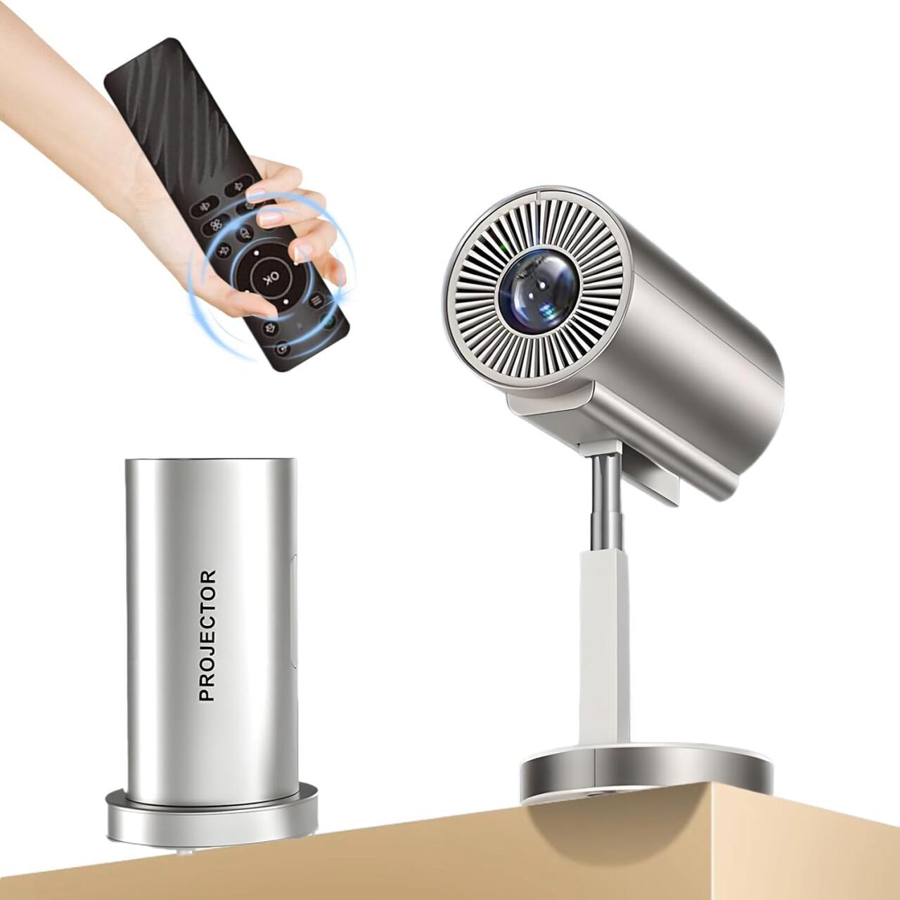 Proyector Inteligente Inalámbrico WiFi + Bluetooth con Cabezal Ajustable 90°
