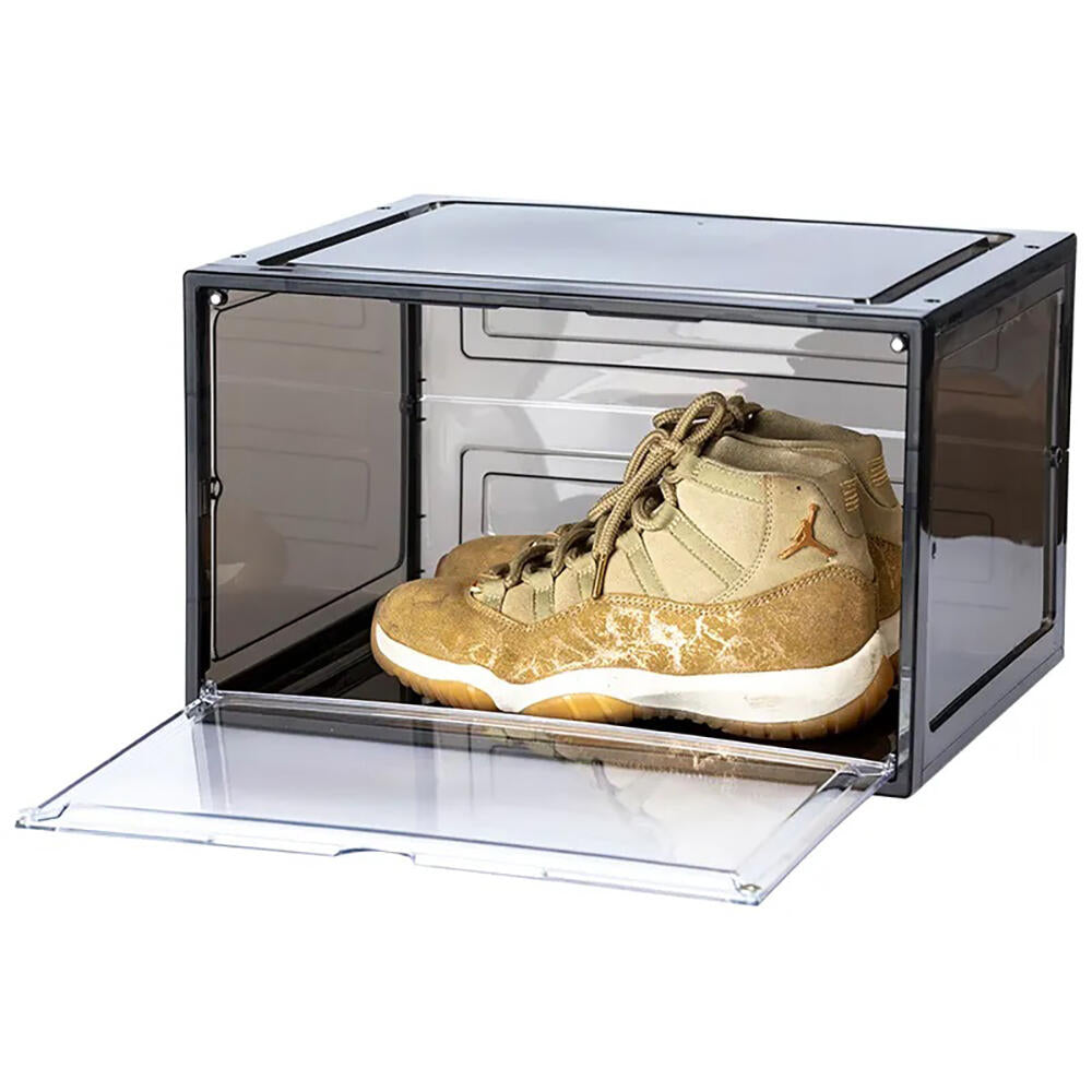 Cajas para sneakers 4 unidades, plegable, para tallas de hasta 46 MAGNÉTICO TRASLUCIDO