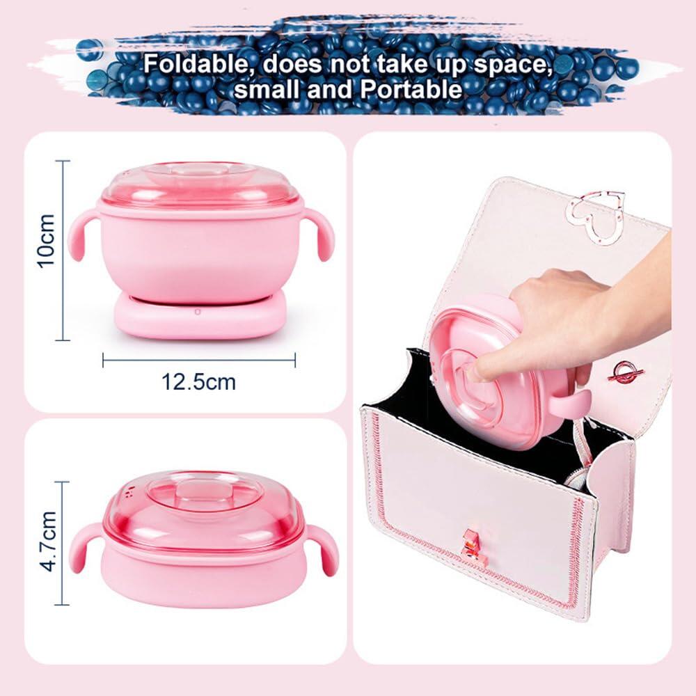 Calentador Eléctrico de Cera Caliente para Depilación – 13.5 fl oz, Forro de Silicona, 100W ‍