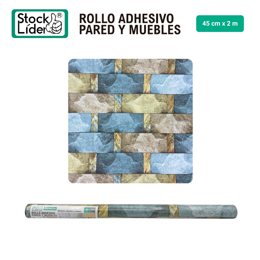 Rollo adhesivo pared y muebles 45cm x 2m