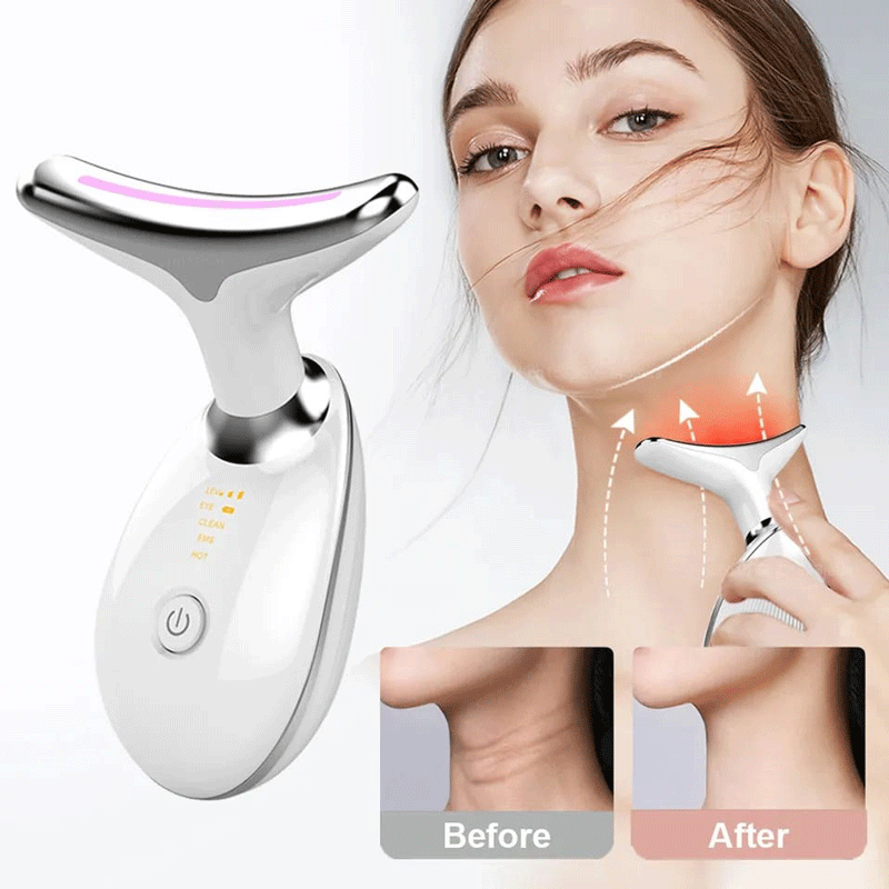 Masajeador antiarrugas facial con 7 luces