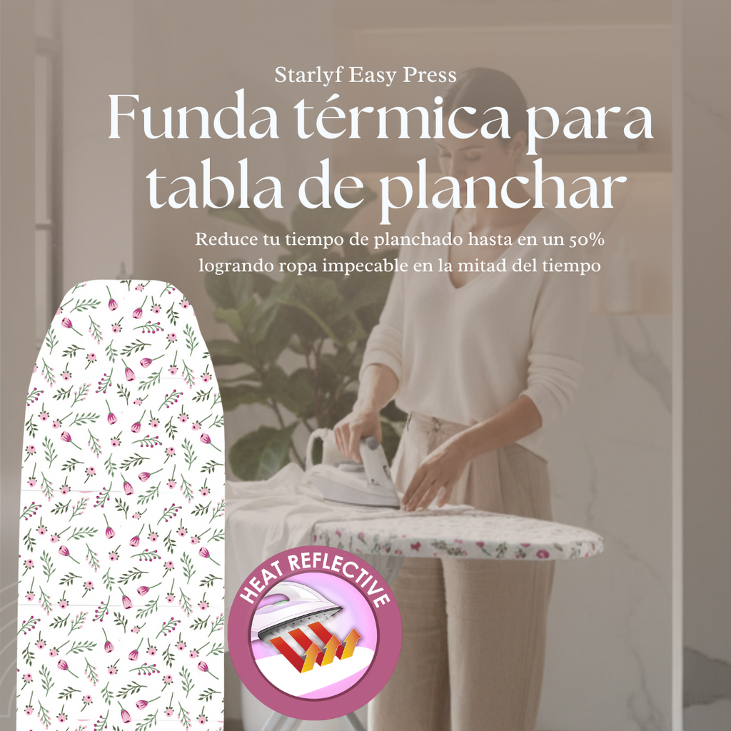 Funda termo-reflectante que plancha ambos lados de la prenda a la vez