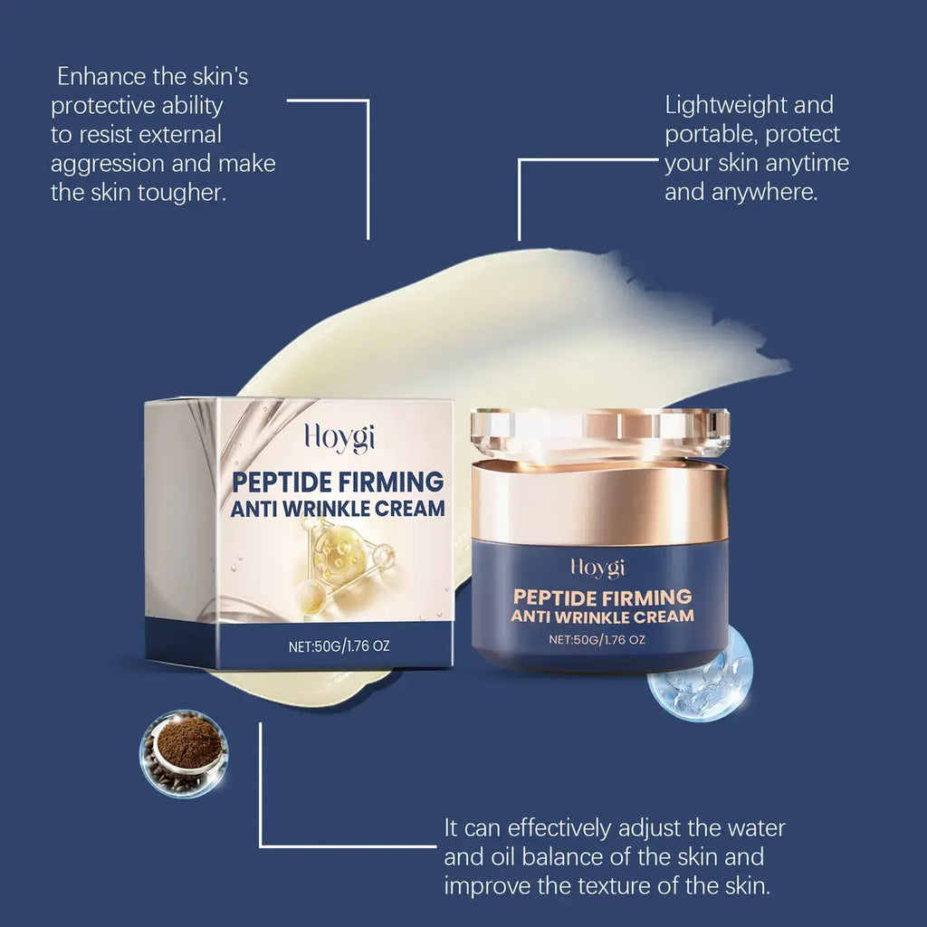 Hoygi Crema Reafirmante Antiarrugas con Péptidos – 50g ‍