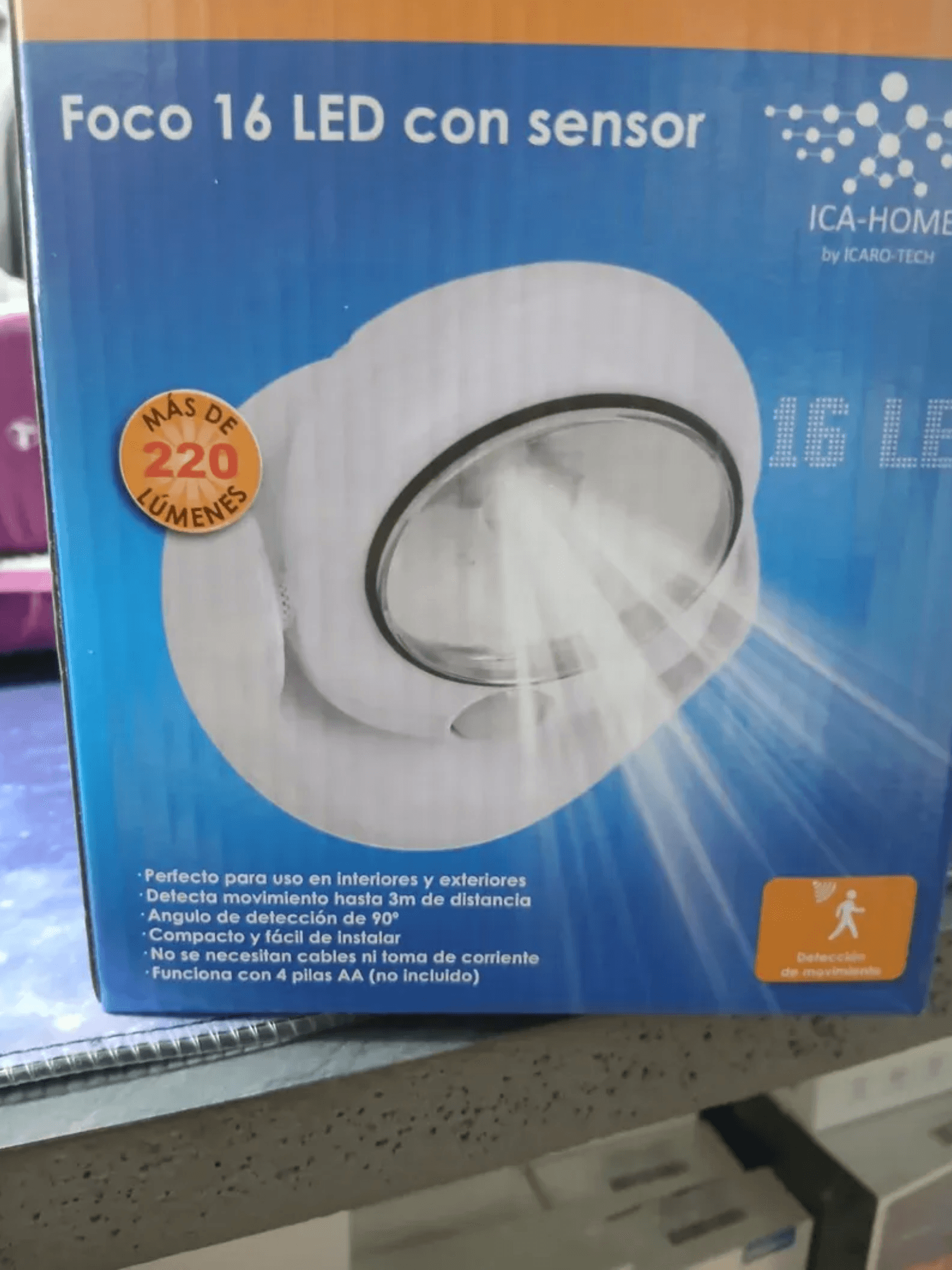 Foco 16 LED con sensor