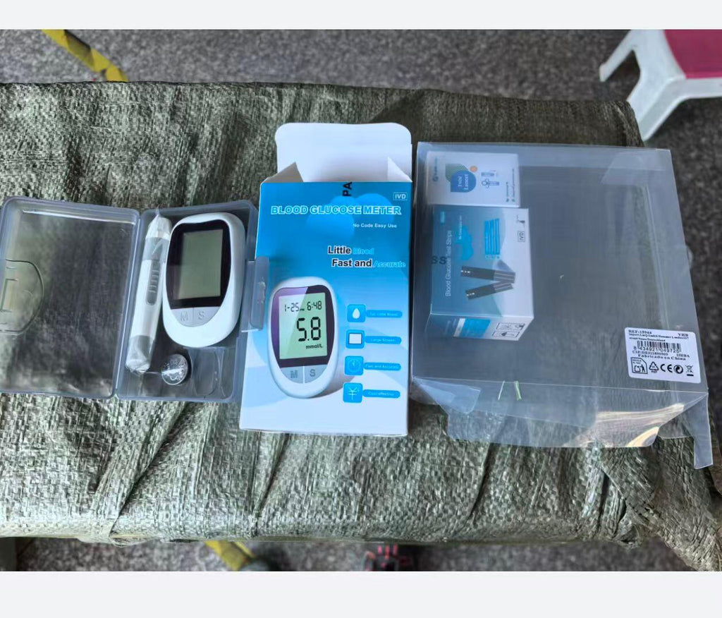 Medidor de Glucosa en Sangre Digital con 50 Tiras y 50 Lancetas – Control Preciso y Seguro en Casa