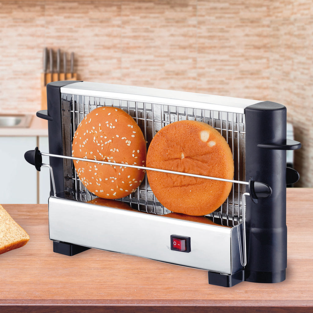 Tostador Eléctrico Multipan Acero Inoxidable 750W Doble Área De Tostado