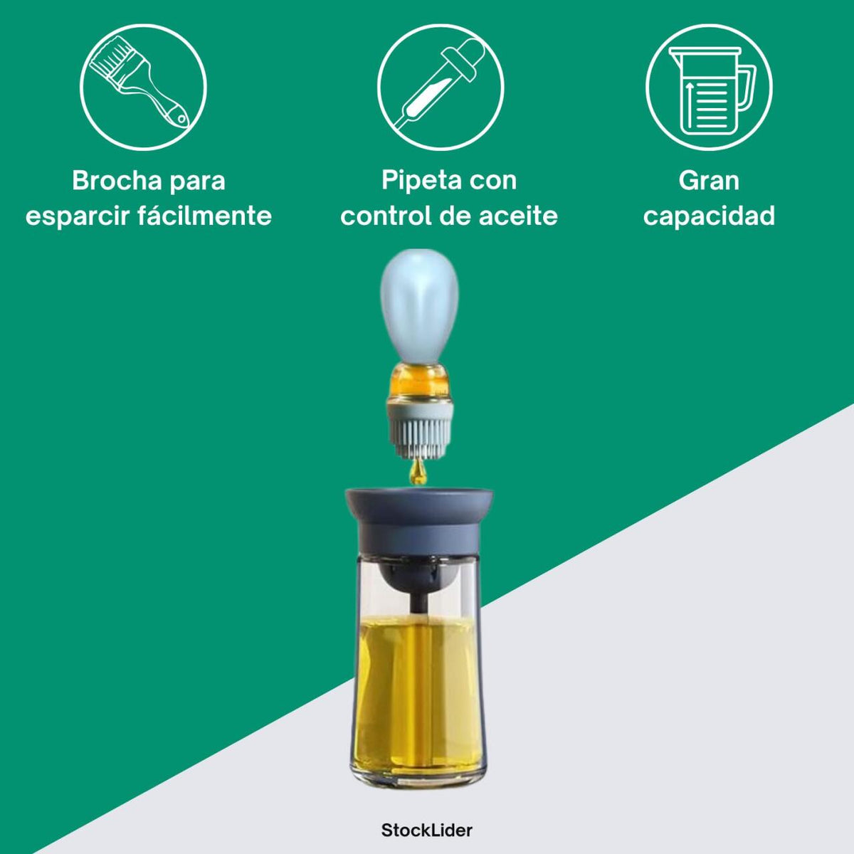 PACK Pulverizador de aceite y Bote aceite con brocha + caja