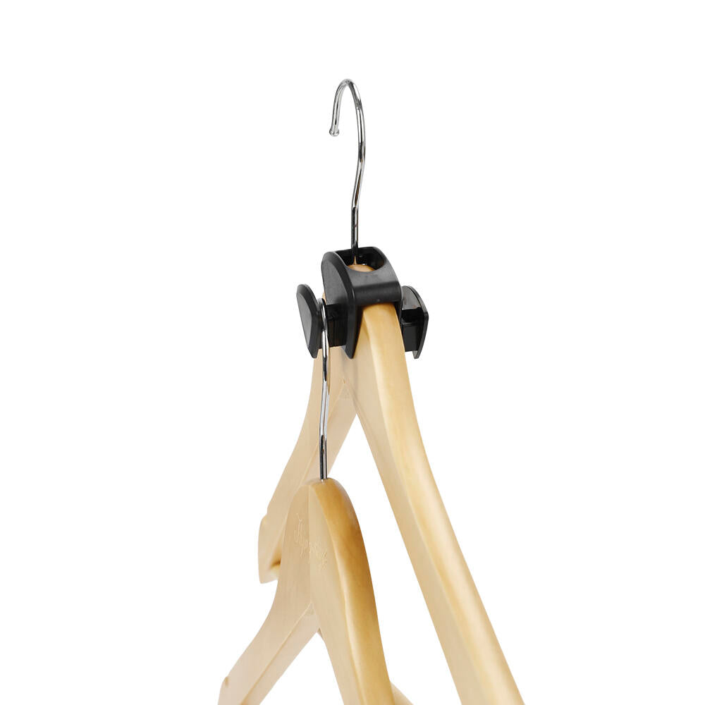 18 Piezas Ganchos para Perchas de Plástico - Mini Organizador Clip para Colgar y Optimizar Espacio en el Armario