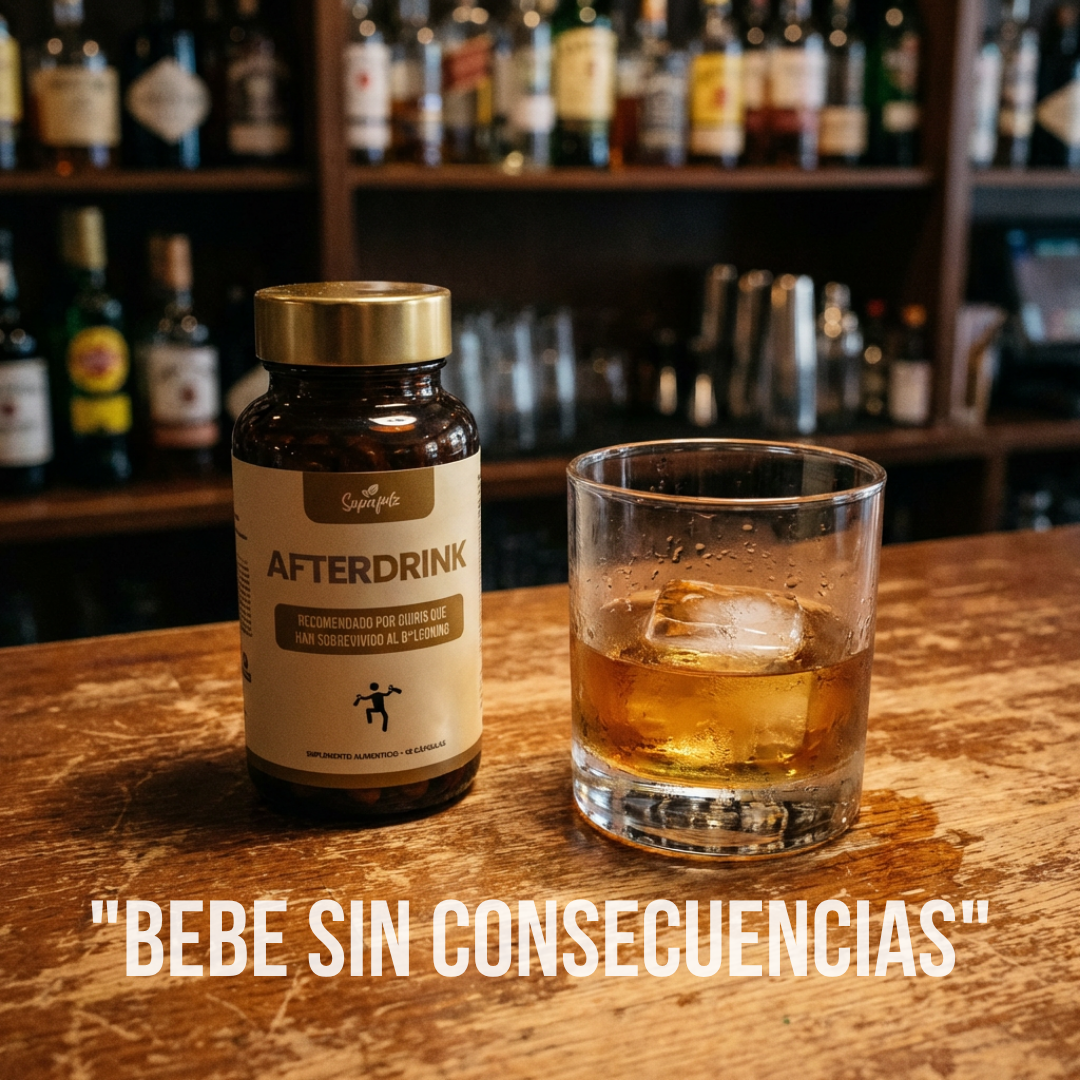Supafutz AFTERDRINK / Pastillas de restauración, suplemento antes y después de beber con apoyo hepático para mejores mañanas