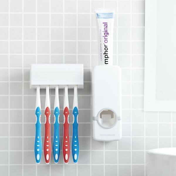 Dispensador de Pasta Dental con Soporte para Cepillos
